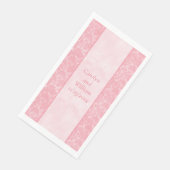 Serviette En Papier Rosée Damask Élégant mariage serviettes de toilett (Coin)