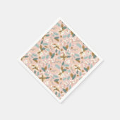 Serviette En Papier Rosée rousse poinsettia hiver vacances (Coin)