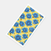 Serviette En Papier Roses bleues 3d (Coin)