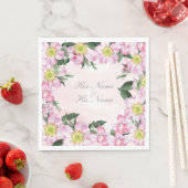 Serviette En Papier Roses de chien d'été Mariage (En situation)