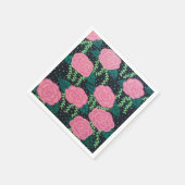 Serviette En Papier Roses de choux roses (Coin)