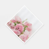 Serviette En Papier Roses de mariage roses (Coin)