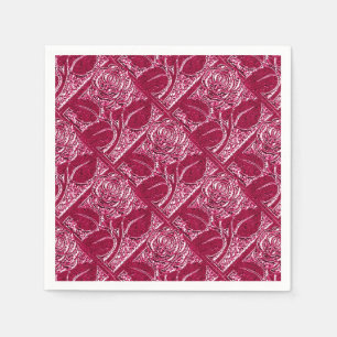 Serviette En Papier Roses en métal-13-Magenta-Papier à cocktails servi