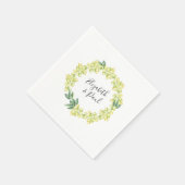 Serviette En Papier Roses et olives Mariage papier Napkin (Coin)