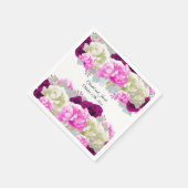 Serviette En Papier Roses et pivoines roses Mariage Papier Napkins (Coin)