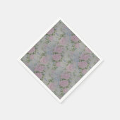 Serviette En Papier Roses Florales Roses Vintage (Coin)