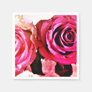 Serviette En Papier Roses florissants