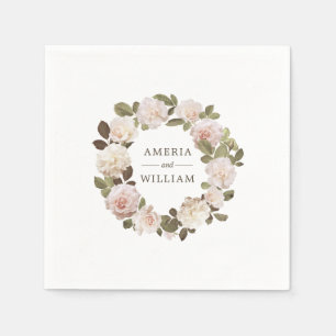 Serviette En Papier Roses français vintages Mariage personnalisé Napki
