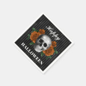 Serviette En Papier Roses gothiques et Halloween heureux (Coin)