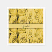 Serviette En Papier Roses jaunes (Devant)