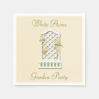 Roses jaunes sur le jardin Trellis Papier Napkin