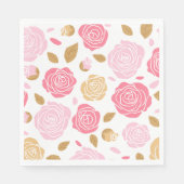 Serviette En Papier Roses Papier-serviettes rose (Devant)