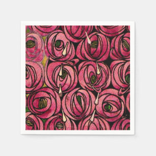 Serviette En Papier Roses, peinture artistique par Charles Mackintosh