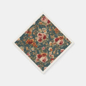 Serviette En Papier Roses romantiques et belles fleurs (Coin)