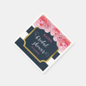 Serviette En Papier Roses roses Bleues Fêtes des mariées (Coin)