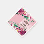 Serviette En Papier Roses roses élégantes Papier Fête des mariées serv (Coin)