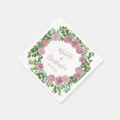 Serviette En Papier Roses roses Jardin Printemps Mariage (Coin)