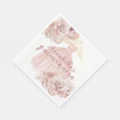 Serviette En Papier Roses Roses Roses Roses Roses Roses Rose Or Tiara  (Coin)
