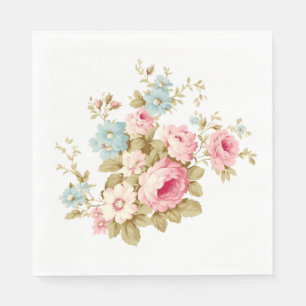 Serviette En Papier Roses roses roses roses Vintages