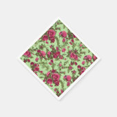 Serviette En Papier Roses roses victoriennes (Coin)