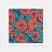 Serviette En Papier Roses rouges (Devant)