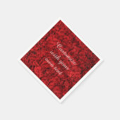 Serviette En Papier Roses rouges (Coin)