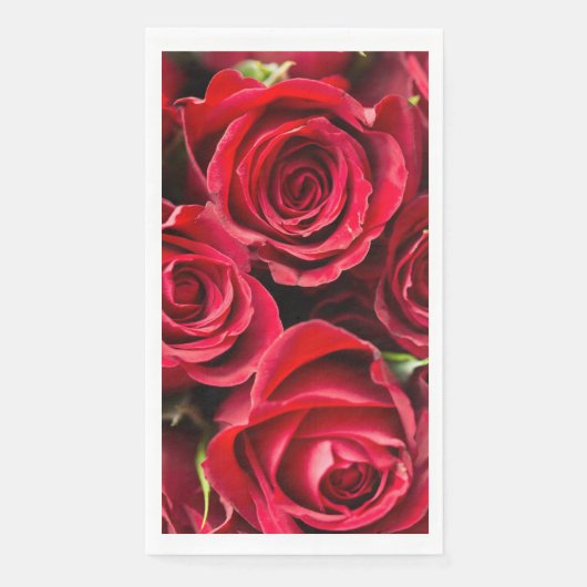 Serviette En Papier Roses rouges (Devant)