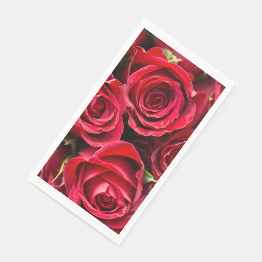 Serviette En Papier Roses rouges (Coin)