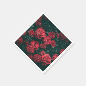 Serviette En Papier Roses rouges (Coin)
