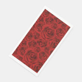Serviette En Papier roses rouges motifs, fleurs d'amour, petite amie g (Coin)