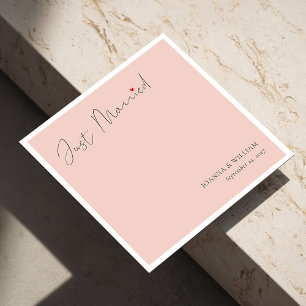 Serviette En Papier Roses Viennent de se marier Mariages serviettes av