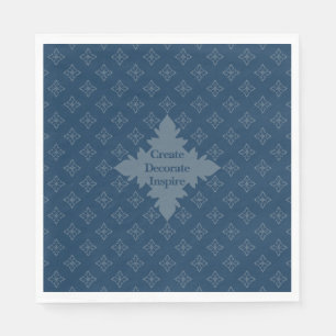 Serviette En Papier Rosette à quatre feuilles bleu airforce Foulard Pa