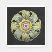 Serviette En Papier Rosette architecturale antique n° 1 (Devant)