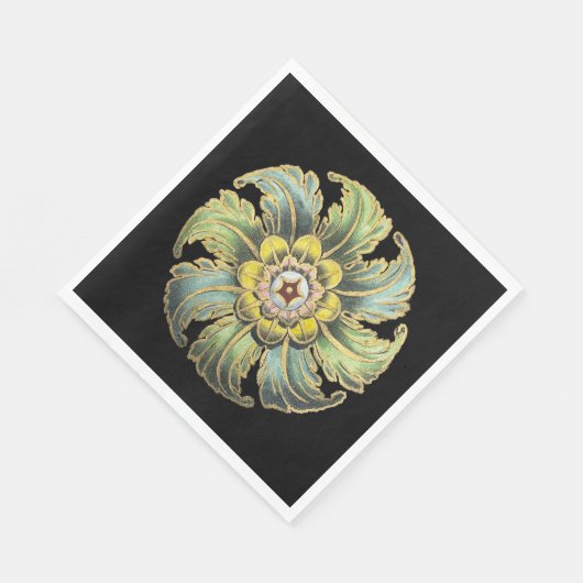Serviette En Papier Rosette architecturale antique n° 1 (Coin)