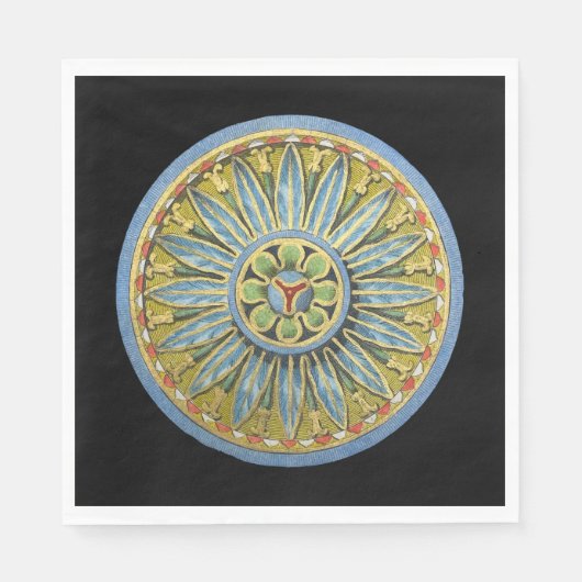 Serviette En Papier Rosette architecturale antique n° 2 (Devant)