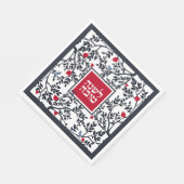 Serviette En Papier Rosh Hashana Oiseaux, arbres et grenades Vacances  (Coin)