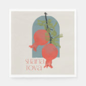 Serviette En Papier Rosh Hashana Shana Tova grenades (Devant)