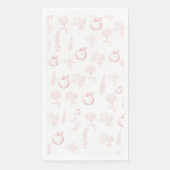 Serviette En Papier Rosh Hashana Toile rose Naples (Devant)