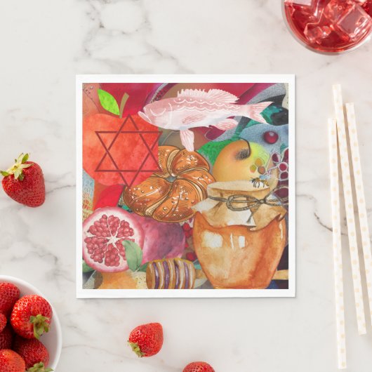 Serviette En Papier Rosh Hashanah Papier serviettes (En situation)