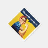 Serviette En Papier Rosie la riveteuse | Napkin | Personnaliser (Coin)