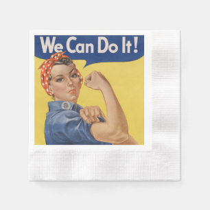Serviette En Papier Rosie le Riveter : Une femme forte pour l'autonomi