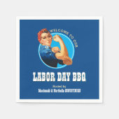 Serviette En Papier Rosie Riveter LABOR DAY BBQ (Devant)