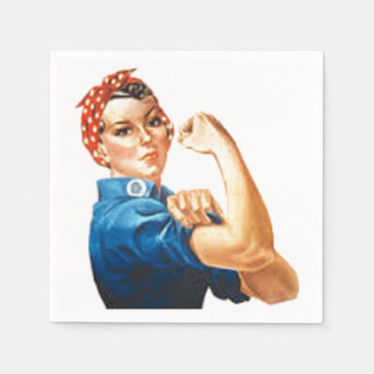 Serviette En Papier Rosie the Riveter (Devant)