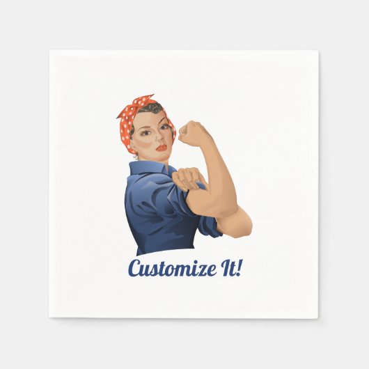 Serviette En Papier Rosie the Riveter (Devant)