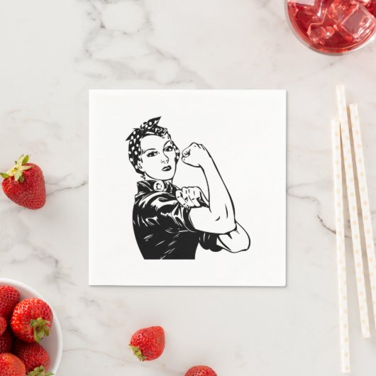 Serviette En Papier Rosie the Riveter (En situation)