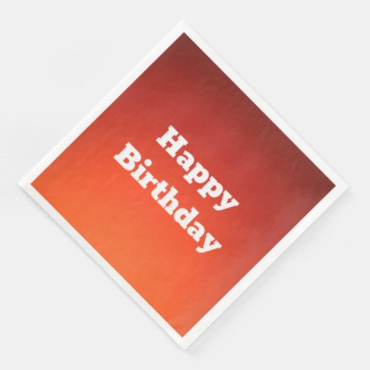 Serviette En Papier Rosty Orange Joyeux Papier d'Anniversaire serviett (Coin)