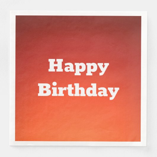 Serviette En Papier Rosty Orange Joyeux Papier d'Anniversaire serviett (Devant)