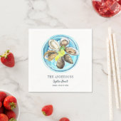 Serviette En Papier Rôti d'huître côtière Anniversaire Été (En situation)