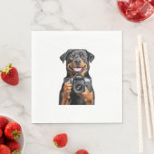 Serviette En Papier Rottweiler   (En situation)