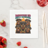 Serviette En Papier Rottweiler  (En situation)